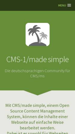Vorschau der mobilen Webseite www.cmsmadesimple.de, CMS made simple