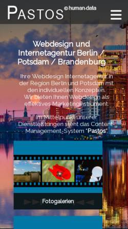 Vorschau der mobilen Webseite www.pastos.de, Pastos