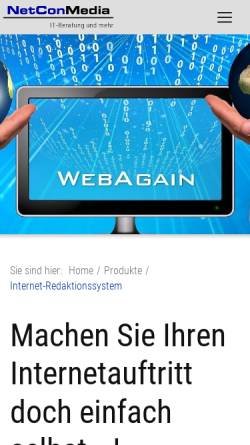 Vorschau der mobilen Webseite www.netconmedia.de, WebAgain