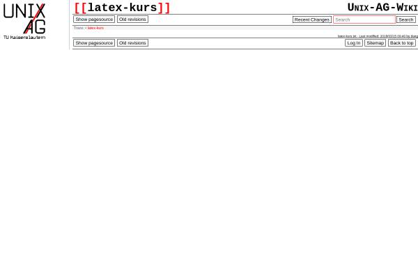 Vorschau von www.unix-ag.uni-kl.de, LaTeX-Kurs, Unix-AG TU Kaiserslautern