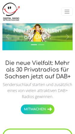 Vorschau der mobilen Webseite www.digitalerrundfunk.de, Verein Digitalradio Mitteldeutschland e.V.
