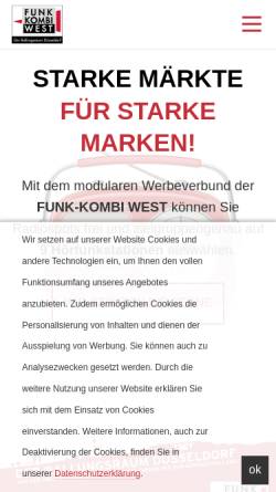 Vorschau der mobilen Webseite www.funkkombiwest.de, Funk-Kombi West