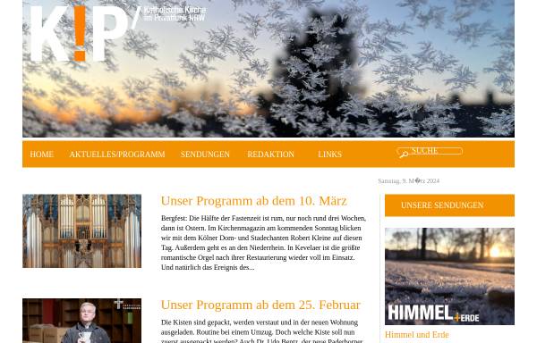 Vorschau von www.kip-nrw.de, KiP-NRW – Katholische Kirche im Privatfunk von Nordrhein-Westfalen