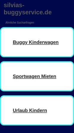 Vorschau der mobilen Webseite www.silvias-buggyservice.de, Silvias Buggyservice Deutschland