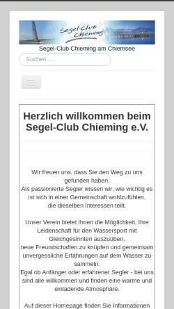 Vorschau der mobilen Webseite www.segelclub-chieming.de, Segel Club Chieming
