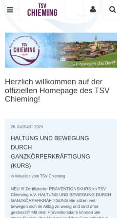 Vorschau der mobilen Webseite www.tsv-chieming.de, TSV Chieming e.V.