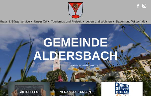 Vorschau von www.aldersbach.de, Gemeinde Aldersbach