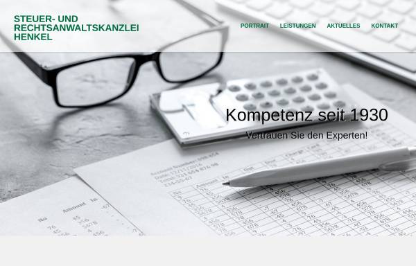Vorschau von www.henkel-henkel.de, Steuerberater und Rechtsanwalt Henkel & Henkel