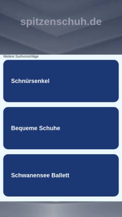 Vorschau der mobilen Webseite www.spitzenschuh.de, spitzenschuh.de