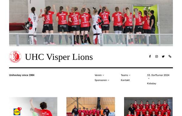 Vorschau von www.visperlions.ch, UHC Visper Lions