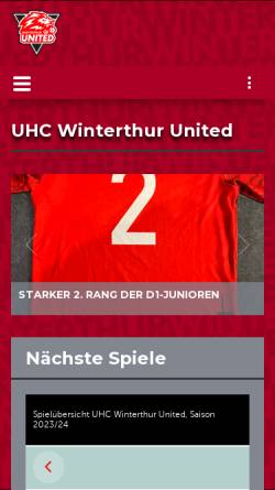 Vorschau der mobilen Webseite www.win-u.ch, UHC Winterthur United