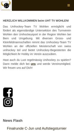 Vorschau der mobilen Webseite www.uht-tv-wohlen.ch, UHT TV Wohlen
