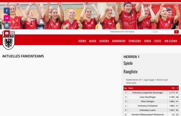 Vorschau von www.teamaarau.ch, Unihockey Club Team Aarau