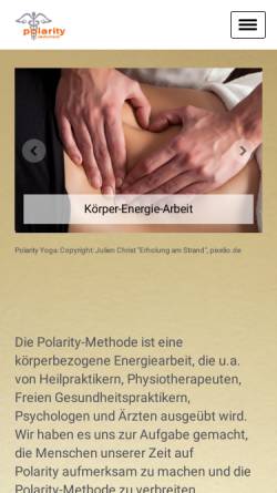 Vorschau der mobilen Webseite www.polarity-verband.de, Polarity Verband Deutschland e.V.