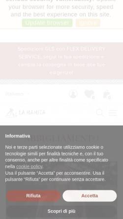 Vorschau der mobilen Webseite www.lamamita.it, La Mamita, Orlandini Mario