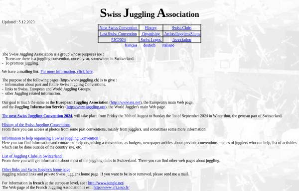 Vorschau von www.juggling.ch, Schweizerischer Jonglierverein