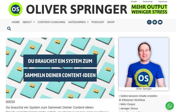 Vorschau von www.oliverspringer.com, Springer, Oliver