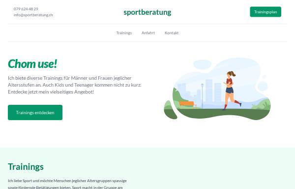 Vorschau von www.sportberatung.ch, SEG Sport Ernährung Gesundheit GmbH