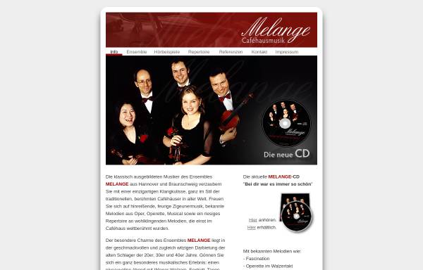 Vorschau von www.melange-salonmusik.de, Melange