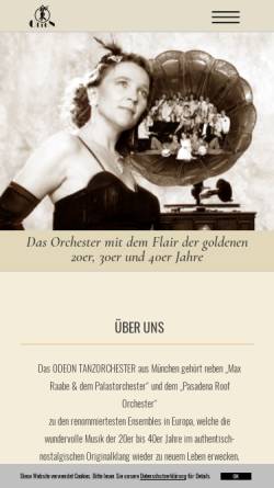 Vorschau der mobilen Webseite www.odeon-tanzorchester.de, Odeon-Tanzorchester