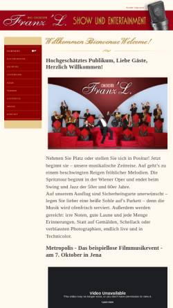 Vorschau der mobilen Webseite www.franz-l.de, Das ORCHESTER Franz'L.
