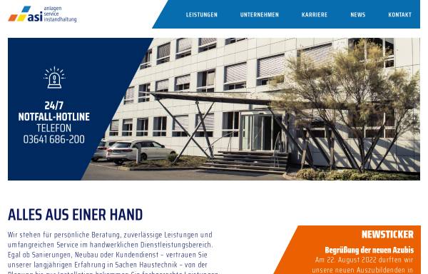 Vorschau von www.asi-jena.de, ASI Anlagen Service Instandhaltung GmbH & Co. KG