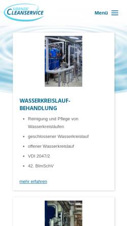 Vorschau der mobilen Webseite www.cs-cleanservice.de, CS Clean & Service, Inh. Jürgen Benda