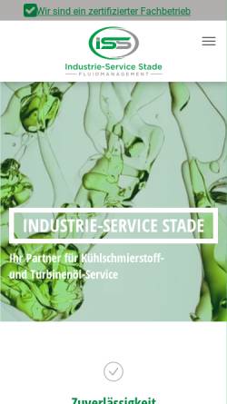 Vorschau der mobilen Webseite www.industrie-service-stade.de, Industrie-Service Stade, Inh. Udo Nagel