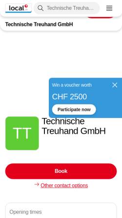 Vorschau der mobilen Webseite yellow.local.ch, TTG Technische Treuhand GmbH