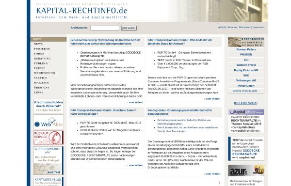 Vorschau von www.kapital-rechtinfo.de, Kapital-Rechtinfo.de by Kanzlei Göddecke