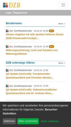 Vorschau der mobilen Webseite www.zertifikateberater.de, Zertifikateberater GmbH