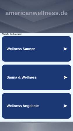 Vorschau der mobilen Webseite www.americanwellness.de, American Wellness GmbH