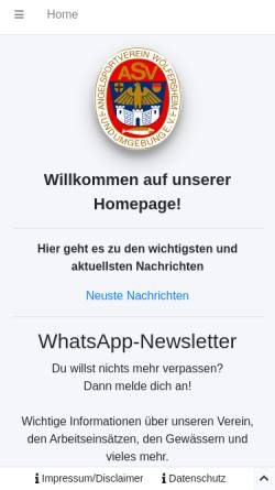 Vorschau der mobilen Webseite www.asv-woelfersheim.de, ASV Wölfersheim und Umgebung e.V.