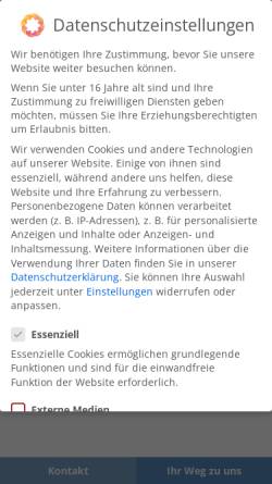 Vorschau der mobilen Webseite www.klinik-bethanien.de, Diakonisches Werk Bethanien e.V.