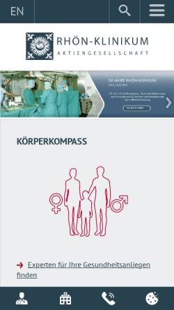 Vorschau der mobilen Webseite rhoen-klinikum-ag.com, Rhön Klinikum AG