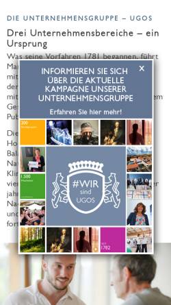 Vorschau der mobilen Webseite www.ugos.de, Unternehmensgruppe Graf von Oeynhausen-Sierstorpff