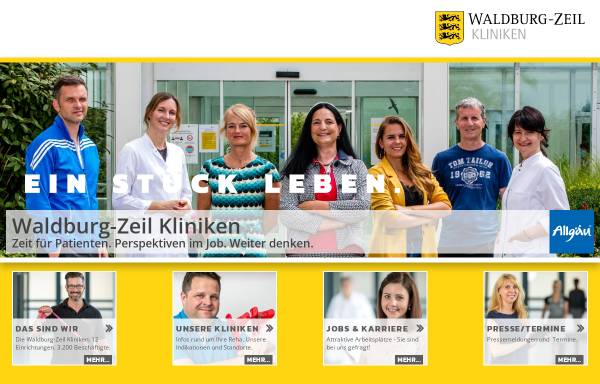 Vorschau von www.wz-kliniken.de, Waldburg-Zeil-Kliniken