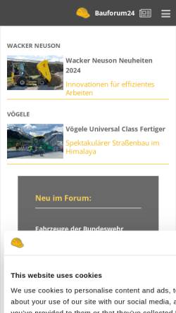 Vorschau der mobilen Webseite forum.bauforum24.biz, Bauforum24