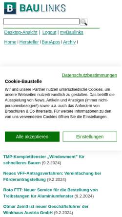 Vorschau der mobilen Webseite www.baulinks.de, Baulinks
