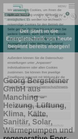 Vorschau der mobilen Webseite www.bergsteiner.org, Georg Bergsteiner GmbH