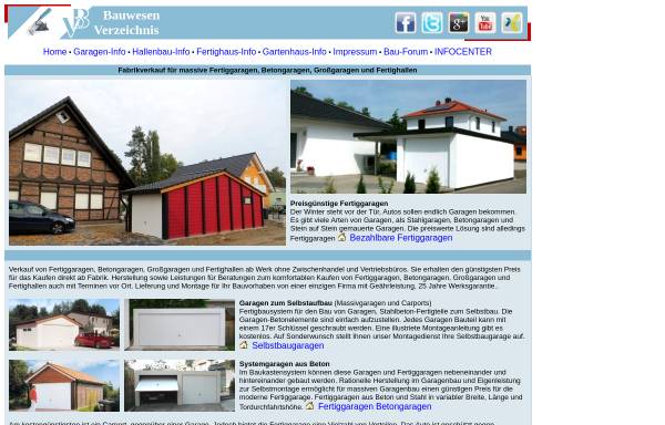 Vorschau von www.bauwesen-verzeichnis.de, Bauwesen-Verzeichnis