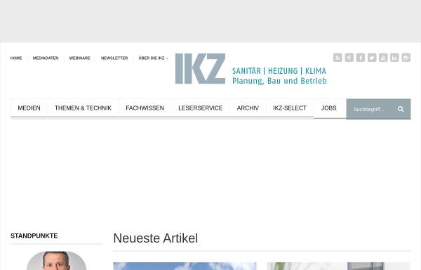 Vorschau von www.ikz.de, IKZ-Haustechnik