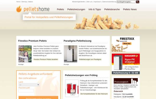 Vorschau von www.pelletshome.com, Pelletshome.com