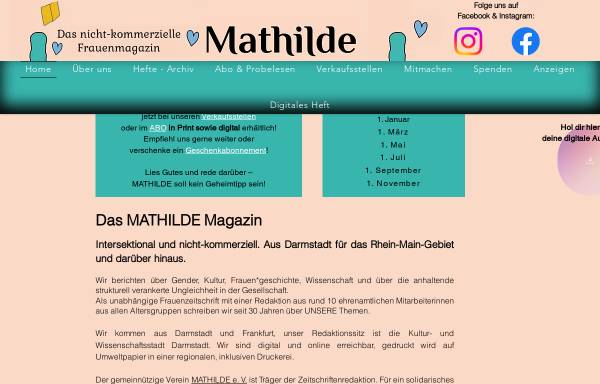 Vorschau von www.mathilde-frauenzeitung.de, Mathilde