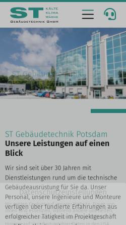 Vorschau der mobilen Webseite www.stgebaeudetechnik.de, ST Gebäudetechnik GmbH