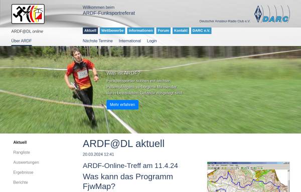 Vorschau von ardf.darc.de, Referat ARDF-Funksport im Deutschen Amateur-Radio-Club e.V.