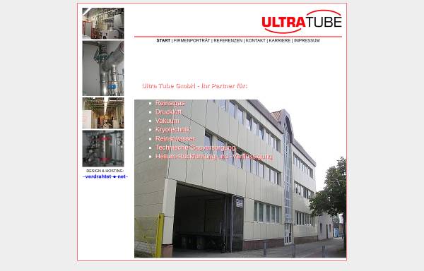 Vorschau von www.ultra-tube.com, Ultra Tube GmbH
