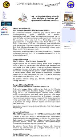 Vorschau der mobilen Webseite www.tt-baunatal.de, GSV Eintracht Baunatal Tischtennis