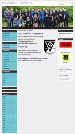 Vorschau der mobilen Webseite www.tt-marbach.de, TSV Marbach Tischtennisabteilung