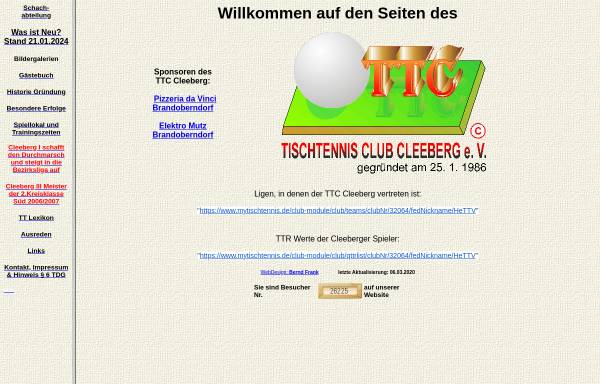 Vorschau von www.ttc-cleeberg.de, TTC Cleeberg